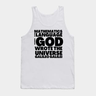 Mathematician Gift God Wrote Universe with Language Mathematics Tank Top